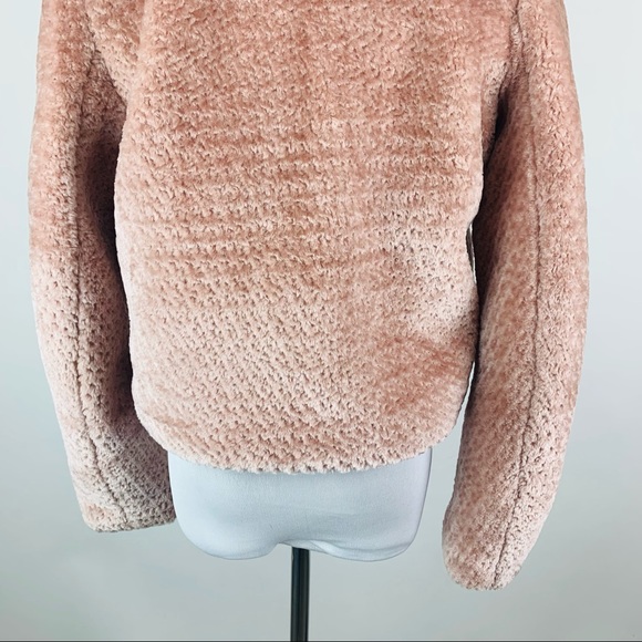 Lulu’s Cozy Business Pink Faux Fur Moto Jacket S - Picture 9 of 12